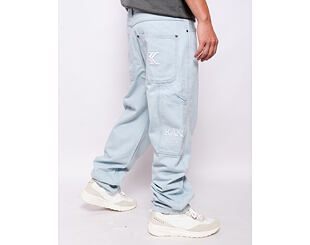 Hose Karl Kani - Retro Baggy Workwear Denim bleached blue