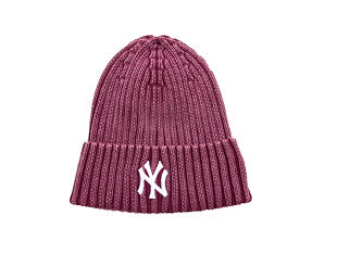 Mütze New Era - MLB Mini Logo Cuff Beanie - NY Yankees - Burgundy