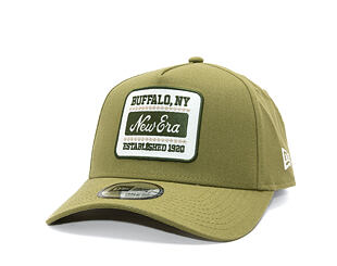 Kappe New Era - Branded Buffalo Patch Linen 9FORTY A-Frame - New Olive