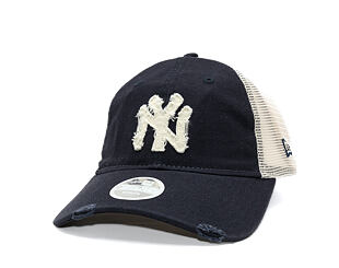 Damen Kappe New Era - MLB Distress Trucker 9TWENTY Trucker - NY Yankees - Navy