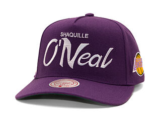 Kappe Mitchell & Ness - Player Script Hwc - NBA - Los Angeles Lakers - Shaquille O'Neal - Purple_Whi