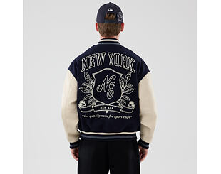 Jacke New Era - Branded Oversized Varsity Jacket - Navy