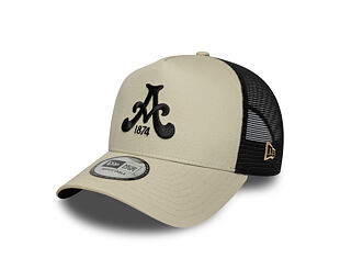 Kappe New Era - Core Logo 9FORTY A-Frame Trucker - ASTON VILLA FC - Stone