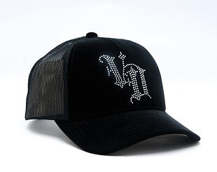 Damen Kappe Von Dutch - Baseball - Velvet Rhinestone Logo - Black