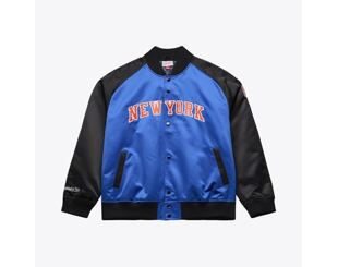 Jacke Mitchell & Ness - NBA Player Lightweight Satin Jacket - New York Knicks - Royal/Black