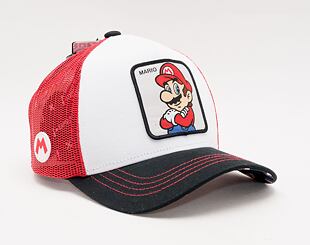 Kappe Capslab Trucker - Super Mario CL/SMB/1/MAR Weiß / Rot