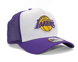Kappe New Era - NBA Team Clear 9FORTY Trucker - LA Lakers - White / Red