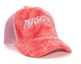 Kappe Reflection Luxury Fuzzy Trucker - Koralle Pink / Weiß