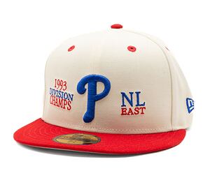 Kappe New Era 59FIFTY MLB 93 Division Philadelphia Phillies - Off White