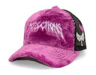 Kappe Reflection Luxury Fuzzy Trucker Trauben Lila