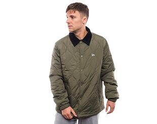 Jacke New Era - Quilted Coaches Jacket - New Olive / White