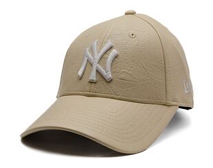 Damen Kappe New Era - MLB Crinkled PU 9FORTY - NY Yankees - Stone