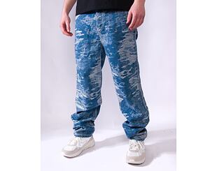 Hose Karl Kani - Og K Distress Camo Five Pocket Denim - medium blue