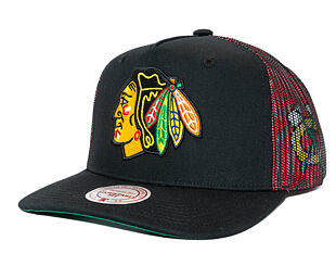 Kappe Mitchell & Ness - NHL Tremor Trucker - Chicago Blackhawks - Black