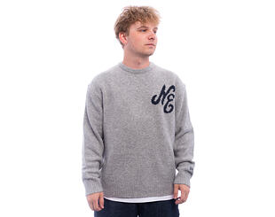 Strickpullover New Era - Branded Script Knit Sweater - Heather Grey