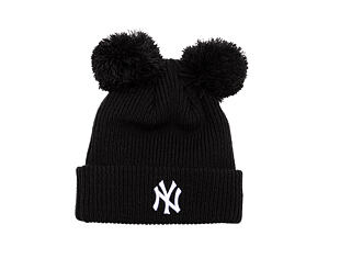 Damen Mütze New Era - MLB Double Pom Beanie - NY Yankees - Black / White