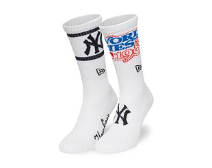 Socken New Era - MLB WS Crew Socks 2pk - NY Yankees - White