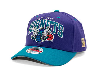 Kappe Mitchell & Ness - NBA Team Arch Snapback - Charlotte Hornets - Purple / Teal
