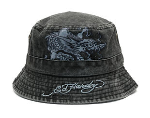 Hut Ed Hardy - Crawling Dragon - Acid Wash Charcoal