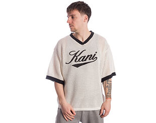 T-Shirt Karl Kani - Cursive Varsity Crochet Boxy T-Shirt White