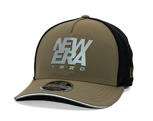 Kappe New Era - Branded Reflective 9FORTY M-CROWN A-Frame Trucker - New Olive
