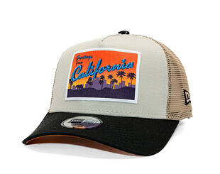 Kinder Kappe New Era - Branded Location Patch 9FORTY A-Frame Trucker - Stone