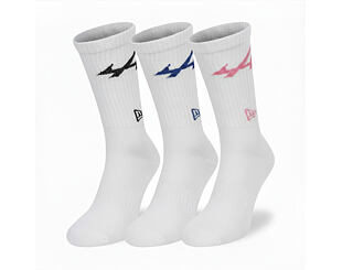 Socken New Era - F1 Logo Crew 3Pk - Alpine Racing - White