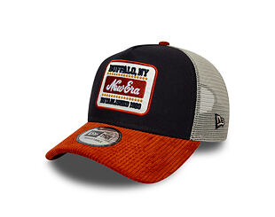 Kappe New Era - Branded Patch Cord 9FORTY A-Frame Trucker - Navy / Warm Flame