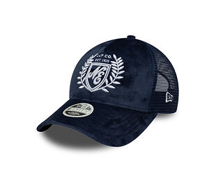 Damen Kappe New Era - Branded Velour 9FORTY M-CROWN A-Frame Trucker - Navy