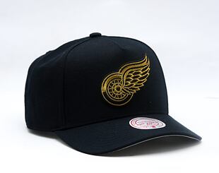 Kappe Mitchell & Ness - NHL Black And Gold Pro Snapback - Detroit Red Wings - Black