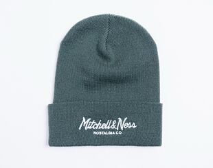 Mütze Mitchell & Ness Branded Pinscript Cuff Knit Dark Green