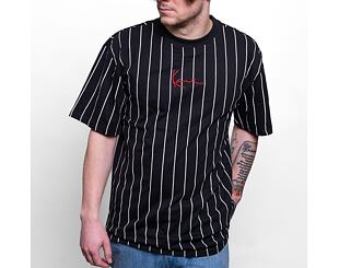 T-Shirt Karl Kani - Small Signature Pinstripe Tee - Black/White