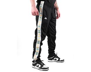 Jogginghose Kappa 222 BANDA RASTORIAI SLIM Schwarz-Weiß-Grün Staubig