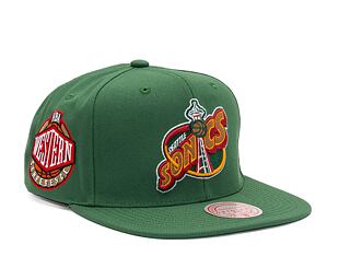 Cap Mitchell & Ness NBA Conference Patch Snapback HWC Seattle Supersonics Grün