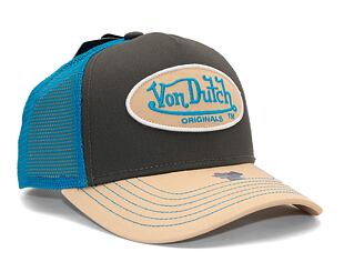 Kappe Von Dutch Trucker Boston - Cotton Twill - Cream/Blue