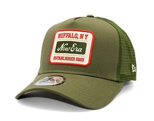 Kappe New Era - Buffalo Patch 9FORTY Trucker - New Olive