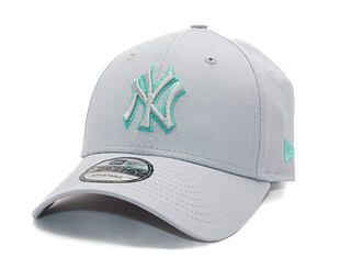 Kappe New Era - MLB Team Outline 9FORTY - NY Yankees - Grey / Teal