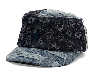 Kappe Kangol - TRENDS PACK - Denim Mashup Army Cap - Blue Picnic