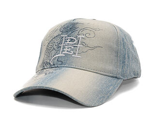 Kappe Ed Hardy - Crawling Dragon Wash Denim 5 Panel Cap - Bleach