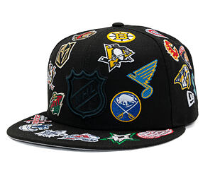Kappe New Era - NHL All Over Logo 59FIFTY - Black