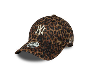 Damen Kappe New Era - MLB Cosy Leopard 9FORTY - NY Yankees - Deep Auburn / Black