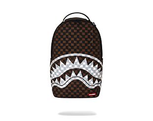 Rucksack Sprayground - Brown And Cream Drip Check Shark Backpack