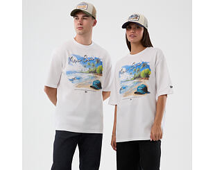 T-Shirt New Era - Branded Beach Graphic Oversized Tee - White