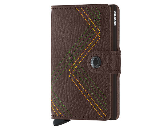 Geldbörse Secrid Miniwallet Stitch Linea Espresso