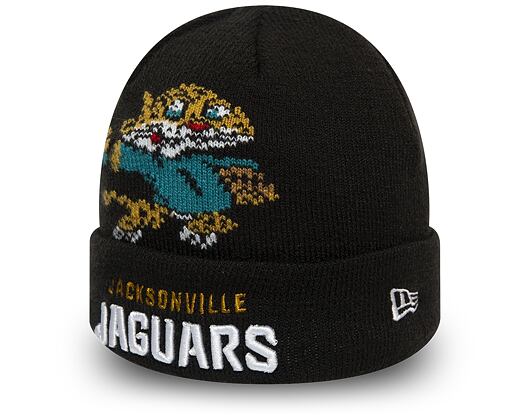 Kinder Mütze New Era Jacksonville Jaguars Infant Mascot Cuff Knit Black