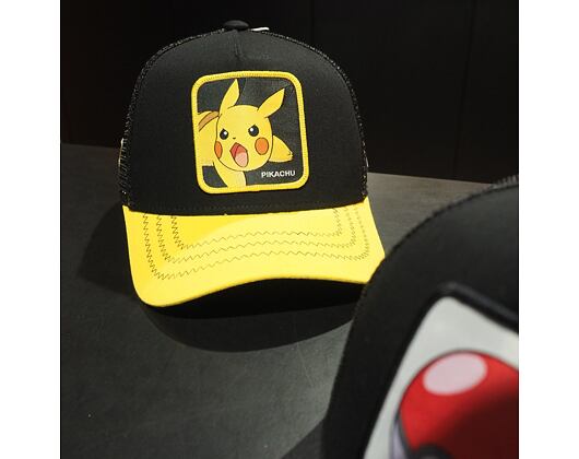 Kappe Capslab Trucker - Pokémon - Pikachu - Black / Yellow