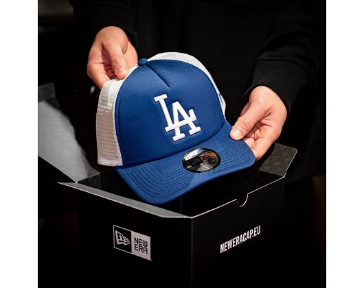 Kappe New Era - MLB Clean 9FORTY Trucker - LA Dodgers - Light Royal / White