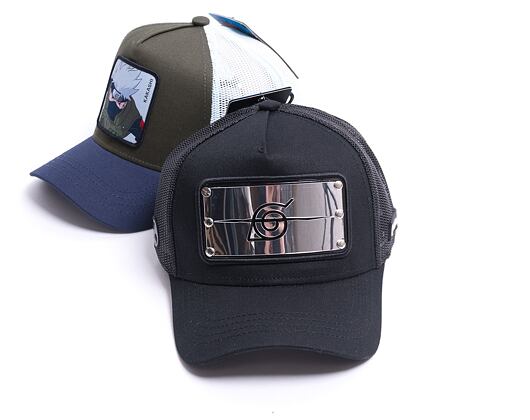 Capslab Kappe - Trucker Naruto - Konoha - Schwarz / Silber