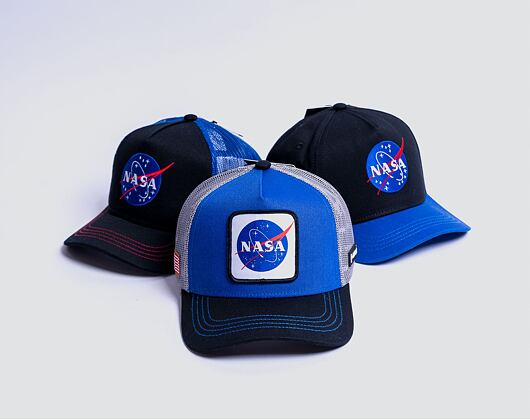 Kappe Capslab NASA A-Frame Trucker CL/NASA/1/NAS3 Royal Blue / Grey / Black