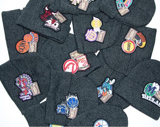 Mütze Mitchell & Ness XL LOGO PATCH KNIT HWC Philadelphia 76Ers Black